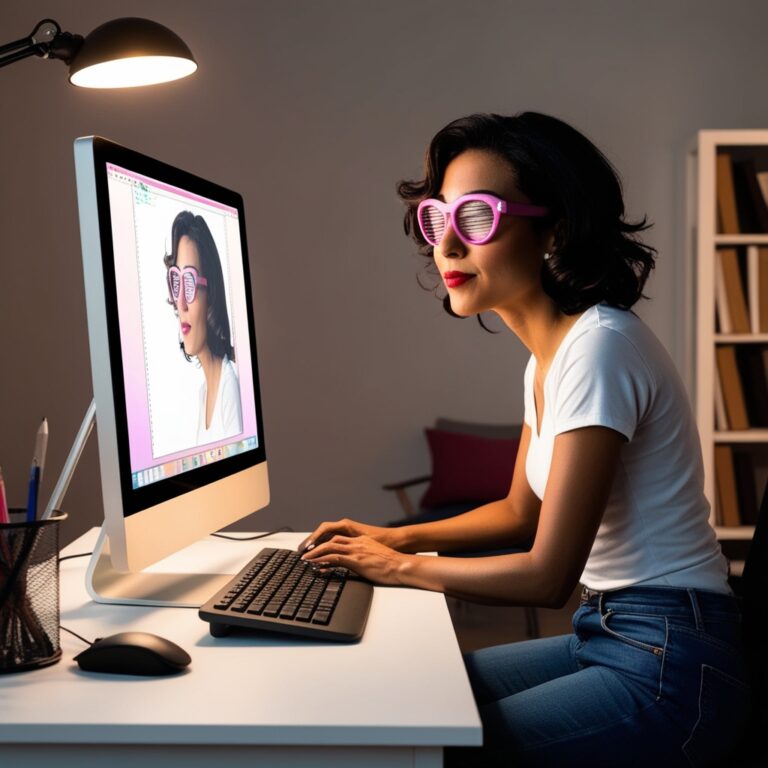 persona en ordenador